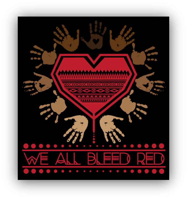 We All Bleed Red Sticker