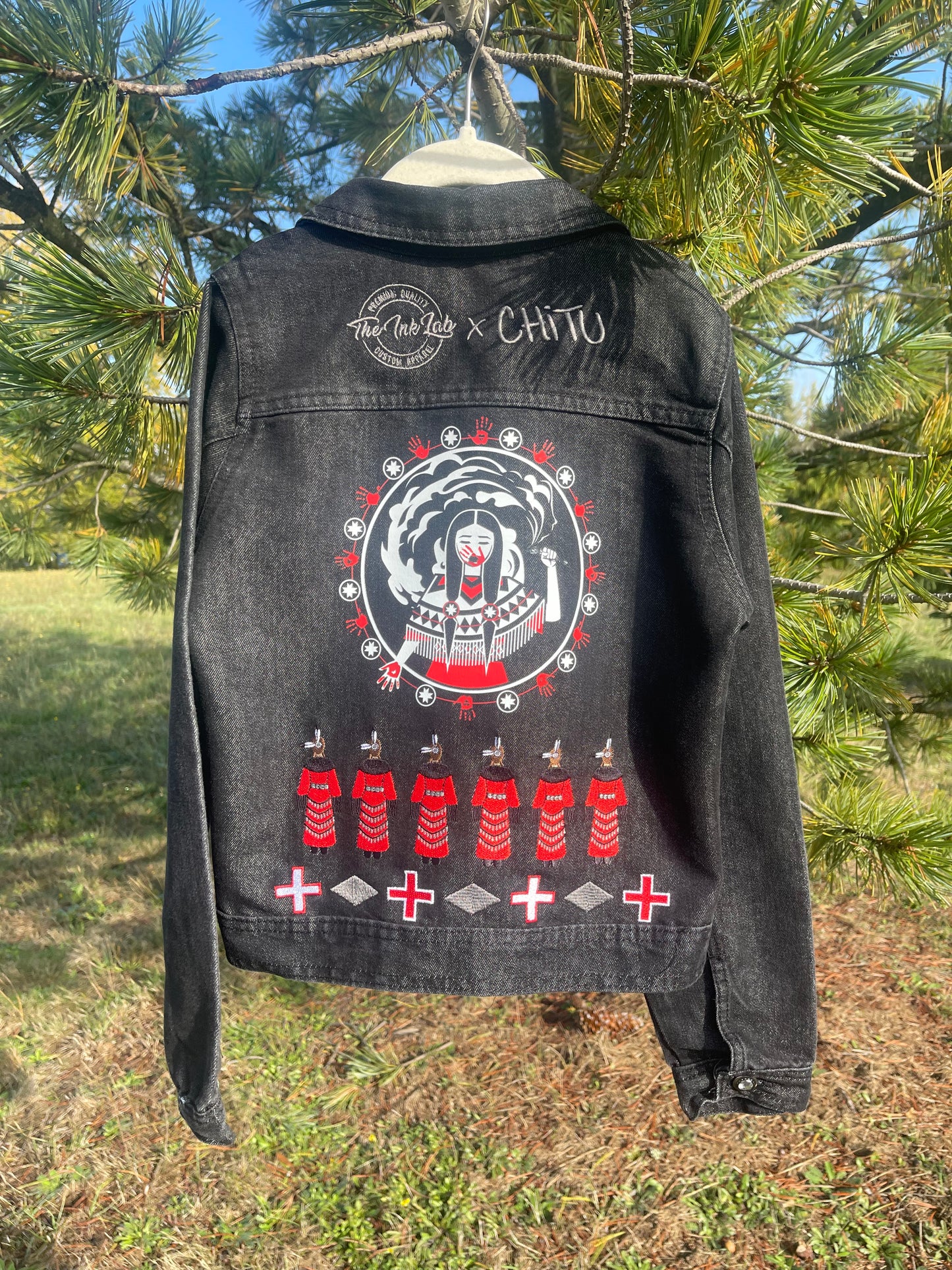 Custom 1 of 1 MMIW/P Upcycled Denim Jacket