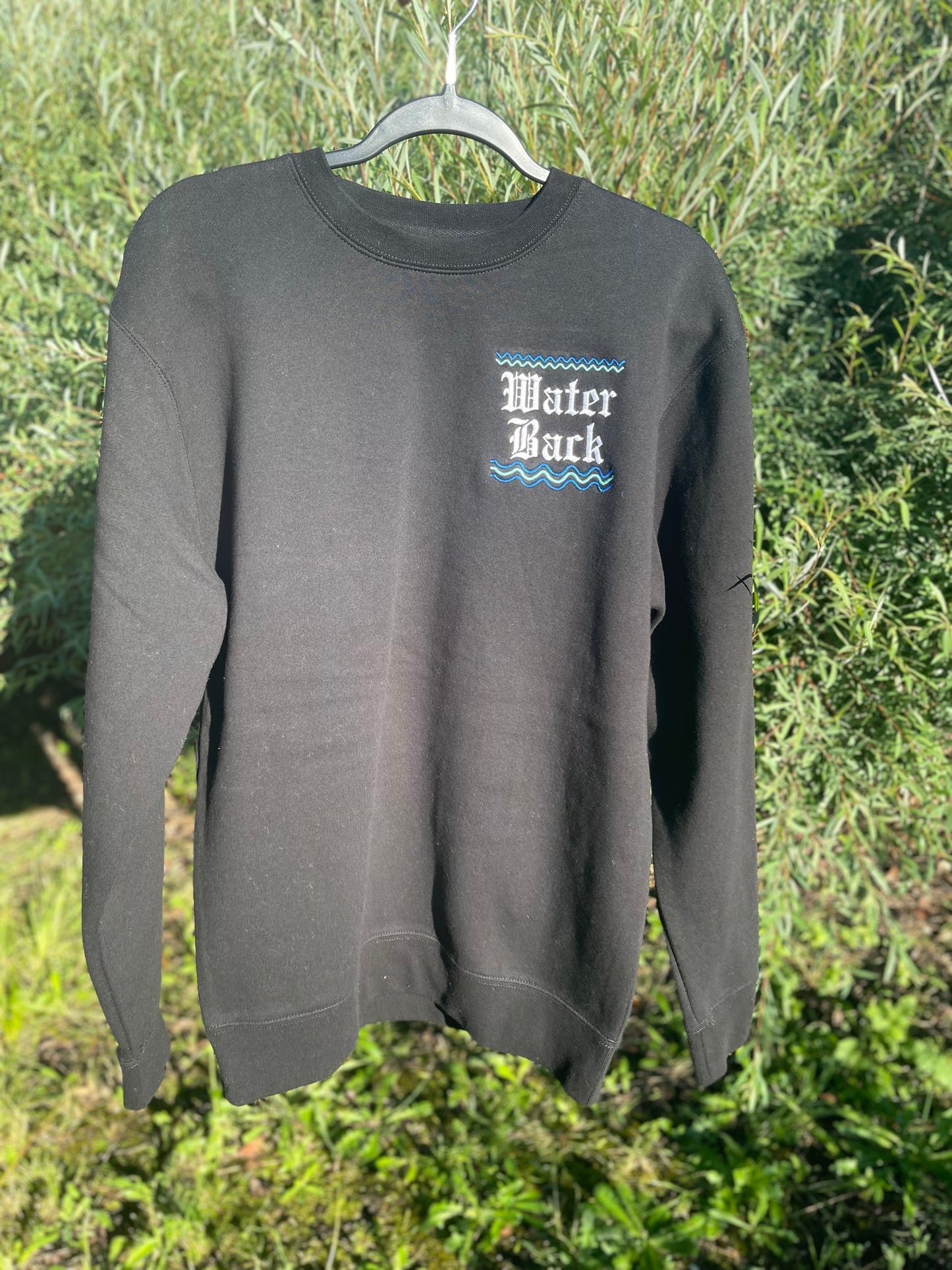 Water Back Premium Heavyweight Crewneck Single Sided Embroidery