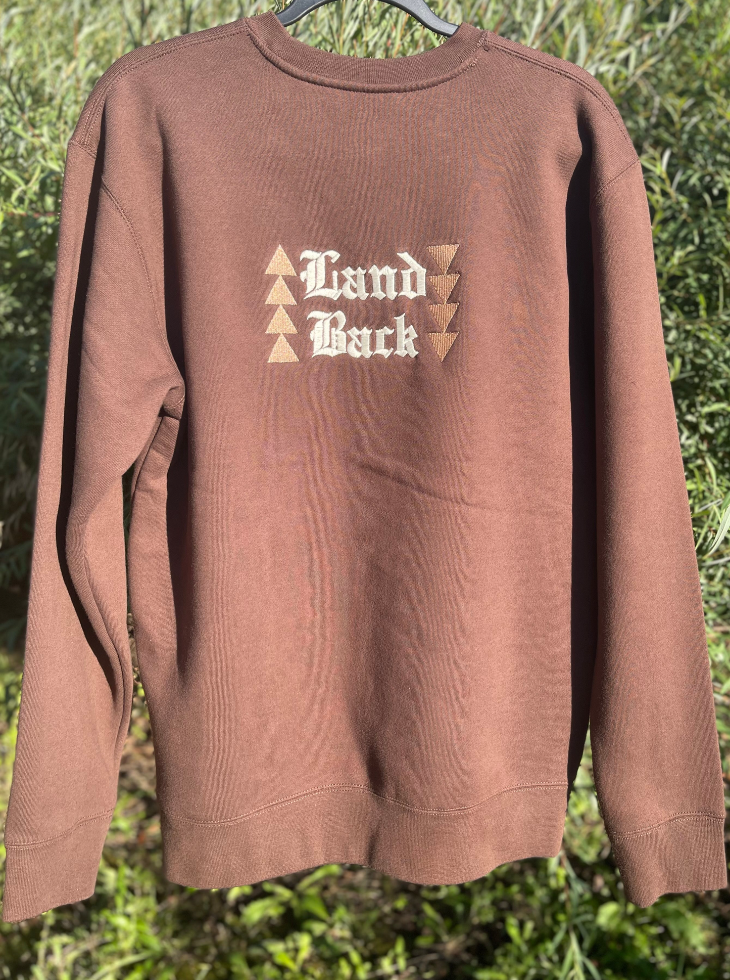 Land Back Premium Heavyweight Crewneck Double Sided Embroidery