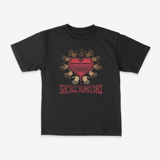 we all bleed red youth tee
